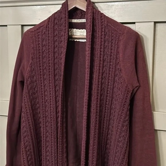Anthropologie Saturday Sunday Neela Knit Open Front Cardigan Sweater Size Medium - Picture 9 of 12